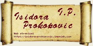 Isidora Prokopović vizit kartica